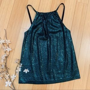 ST. JOHN Evening sequin sparkle tank top, P.